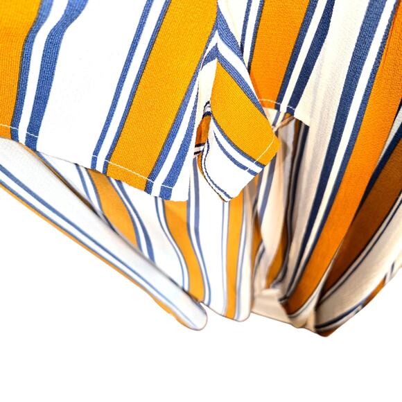 rue21 Medium Women's BOHO Maxi Pantsuit Strip Jumpsuit Sleeveless Miss Size 8 10 - Picture 4 of 7